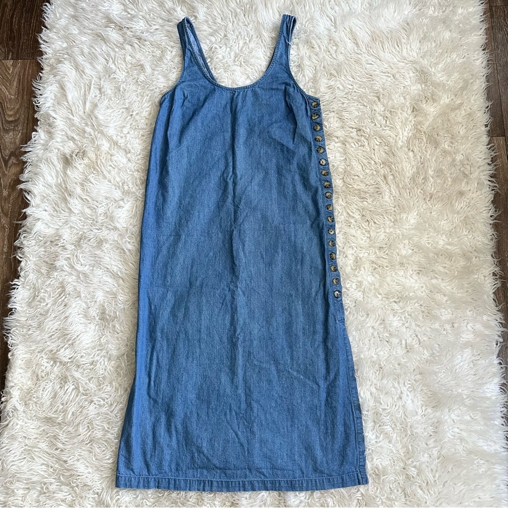 Free people denim Jean midi dress